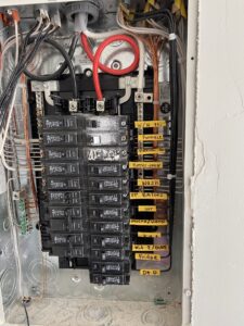 Fully wired residential electrical service panel